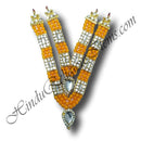 High-Quality Two layer Colored Moti Gadi Mala with (Nang) Diamond (M-65)