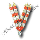 High-Quality Two layer Colored Moti Gadi Mala with (Nang) Diamond (M-65)