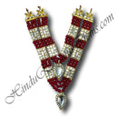 High-Quality Two layer Colored Moti Gadi Mala with (Nang) Diamond (M-65)