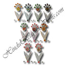 Moti Three Layer Mala Set With Hand Painted Cheep Chandrika On Paag