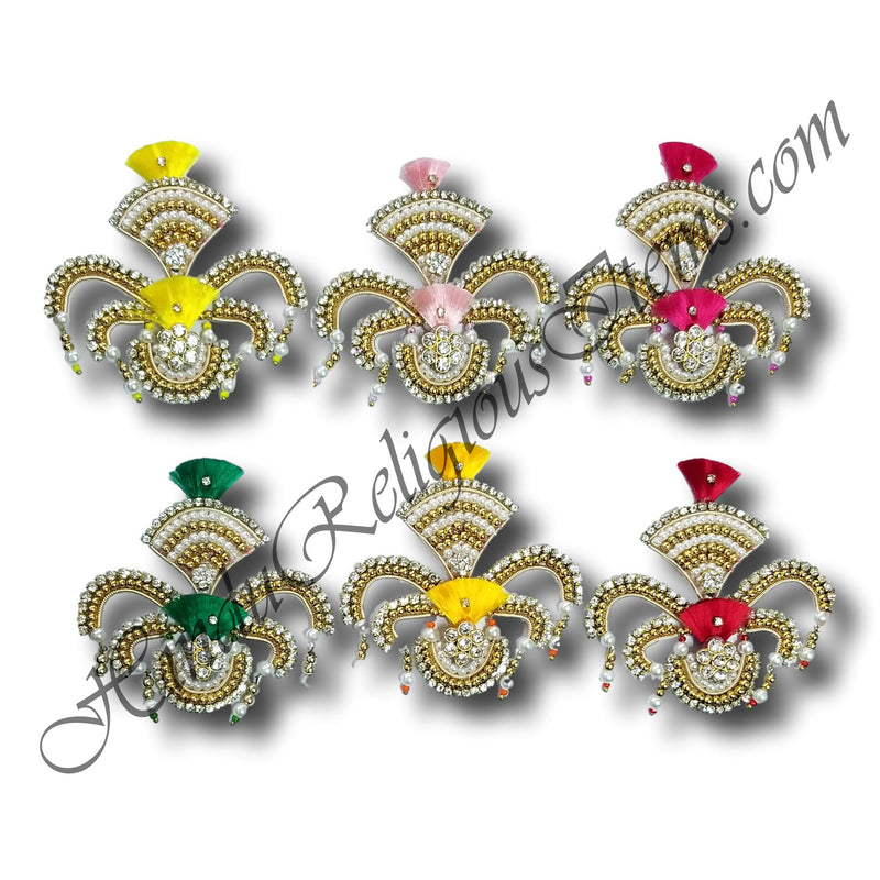 Golden Moti And Diamond Tipara With Resham Decoration On Paag (P-21)