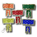 Lalan Satin Golden Print Flower Design Chira Vastra (VCPFD-72)