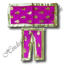 Lalan Satin Golden Print Flower Design Chira Vastra (VCPFD-72)