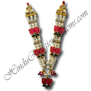 High- Quality White and Golden Moti Haar with Kamal (Lotus) Design(A-10)