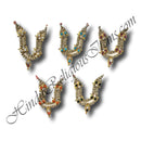 Double Layer Gold Moti Haar With Mango (keri) Shape Choki(A-1)