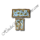 Lalan Satin Golden Print Flower With Vel Design Chira Vastra (VCFV-45)