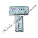 Lalan Jaipuri Brocade Silver Jhari With Multicolour Dots Flower Design Chira Vastra (VCJM-48)