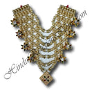 Criscross Colored Moti Mala with Square Shape Pendent (M-72)