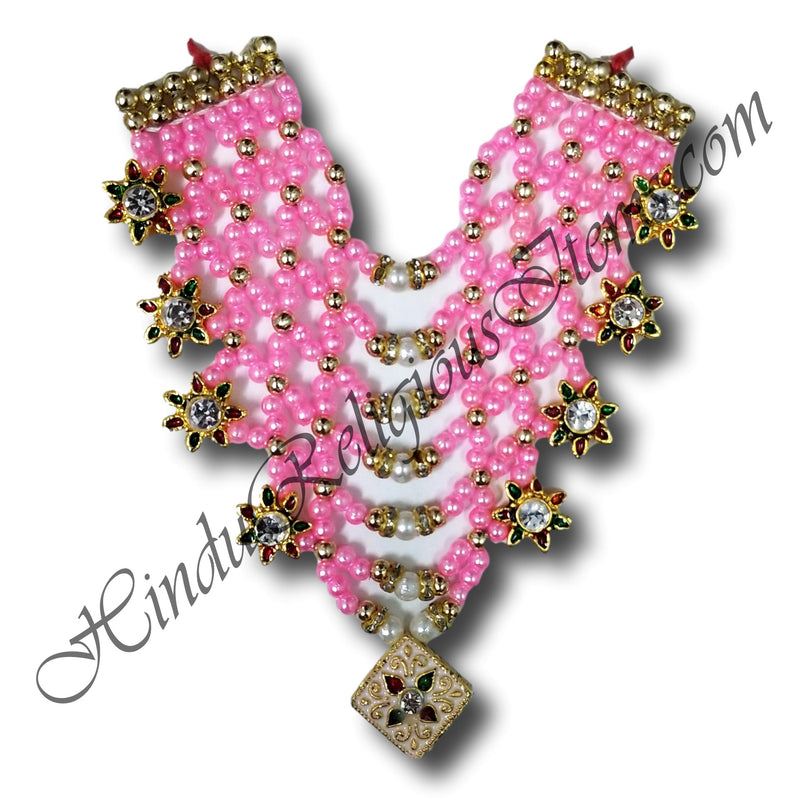 Criscross Colored Moti Mala with Square Shape Pendent (M-72)