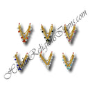 Golden mala with Colored Diamond Two Layer Gadi Mala/Haar (M-15)