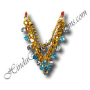 Golden mala with Colored Diamond Two Layer Gadi Mala/Haar (M-15)