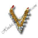 Golden mala with Colored Diamond Two Layer Gadi Mala/Haar (M-15)