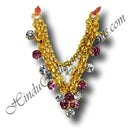 Golden mala with Colored Diamond Two Layer Gadi Mala/Haar (M-15)