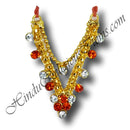 Golden mala with Colored Diamond Two Layer Gadi Mala/Haar (M-15)