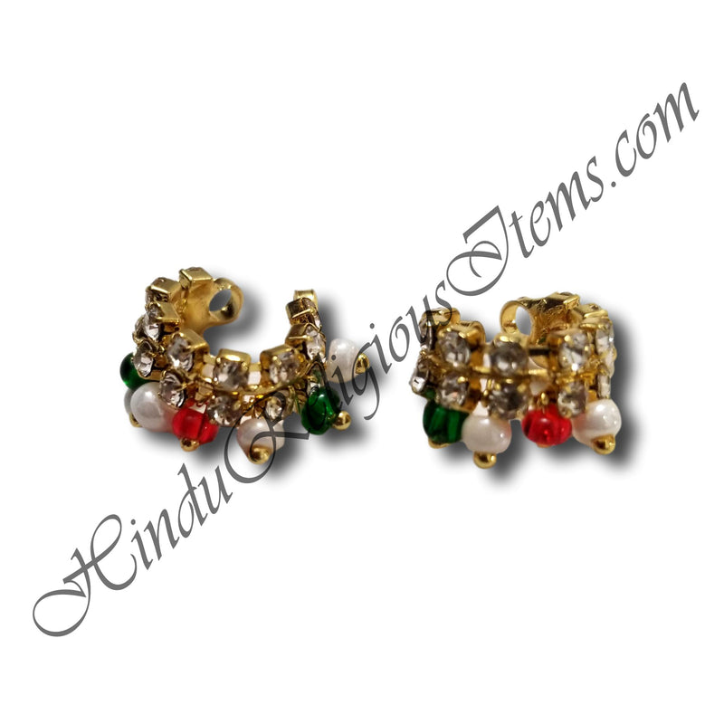 Diamond With Moti Lalan Payal