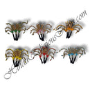 Gold and Colored Moti Tipara , Chandrika and Katra Combination Set (TCKG-2)