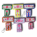 Lalan Hand Painted White Cotton Chira Vastra with coloured lace