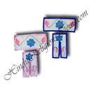 Lalan Hand Painted White Cotton Chira Vastra with coloured lace