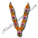 High-Quality Colored Moti Haar with Meenakari Kamal Chowki (M-41)