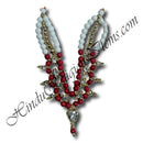 Two Layer White Moti Mala With Diamond Padak And Choki (M-25)