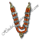 Two Layer White Moti Mala With Diamond Padak And Choki (M-25)