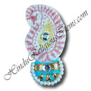 Canvas Painted Paag With Diamond