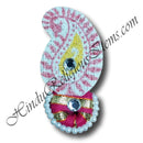 Canvas Painted Paag With Diamond