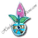 Canvas Painted Paag With Diamond