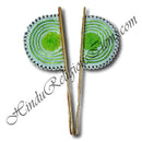 Color Net Frill Fans (Pankha) With Moti Decoration