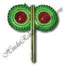 Color Net Frill Fans (Pankha) With Moti Decoration