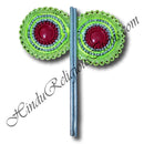 Color Net Frill Fans (Pankha) With Moti Decoration