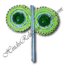 Color Net Frill Fans (Pankha) With Moti Decoration