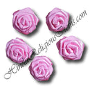 Artificial Gulab Made of Pink Satin Fabric/Kapad