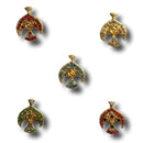 Golden Metal Mukut With Diamonds