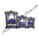 Wooden Kamal Painted Hindola With Folding Pithika