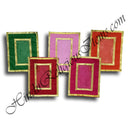 Chitraji Cotton Coloured Vastra with Double Border Golden Lace (VCCDL-15)