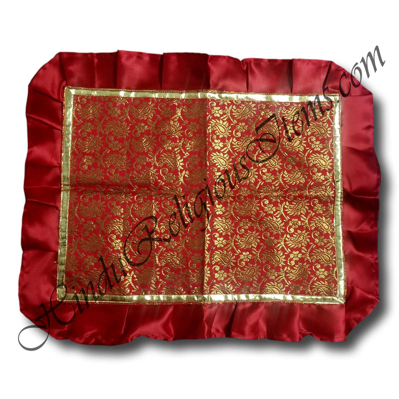 Kinkhab Fabric Pichwai With Satin Frill