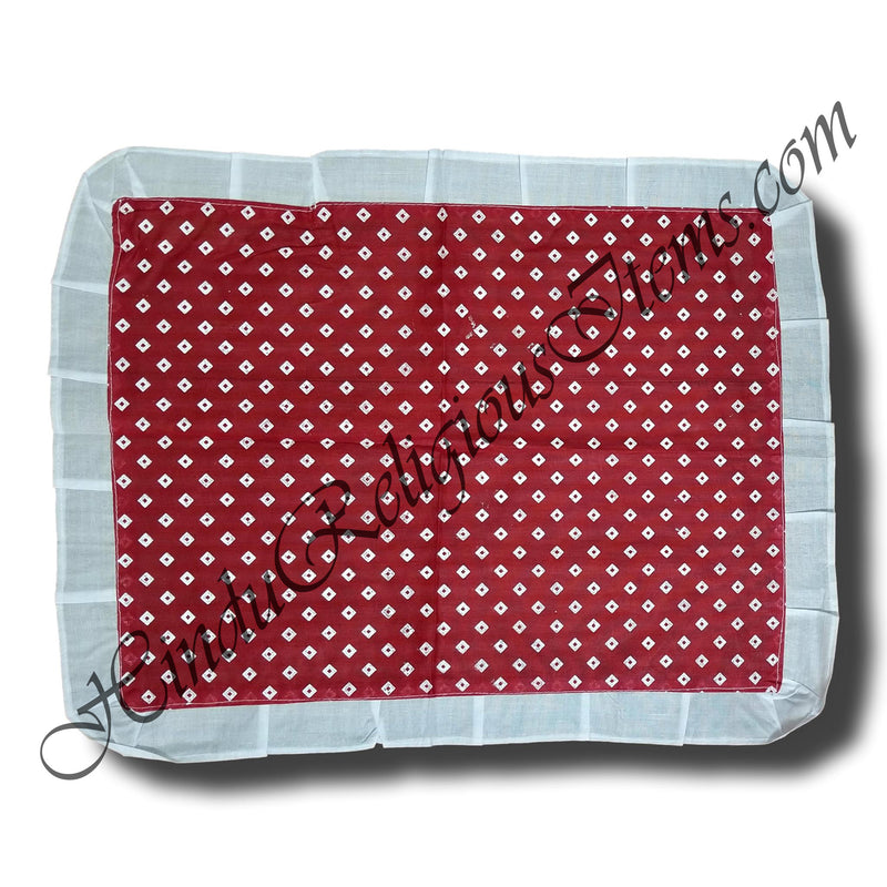 Single Dot Bandhni Print Design Cotton Fabric Pichwai With Frill [PDBS]