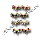 Golden Metal Coloured Nang (Diamond) Payal (Nupur) For Chitraji