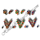 Heart Shape Design Mala Set With Diamond Work (MS-9)