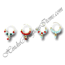 Gold Metal Nath With Diamond Work