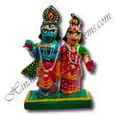 Wooden Radha Krishna Raas Pair