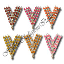 High-Quality Three layer Colored Moti Gadi Mala with (Nang) Diamond(M-44)