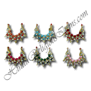 Coloured Moti Haas With Diamond Choki(B-2)