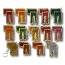 Lalan Cotton Chofuli Bandhani Chira Vastra with Golden Lace (VCBL-60)