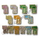 Lalan Coloured Doriya Chira Vastra with Golden Lace