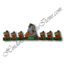 High-Quality MDF Bhojan Gop With Krishna Cut Out (Set of 1+6)