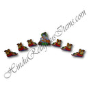 High-Quality MDF Chaak Gop Drinking With Krishna Cut Out (Set Of 1+6)