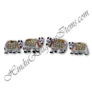 Kundan With Moti Metal Meenakari Painted 3D Khilona (Animal toys)