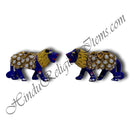Kundan With Moti Metal Meenakari Painted 3D Khilona (Animal toys)